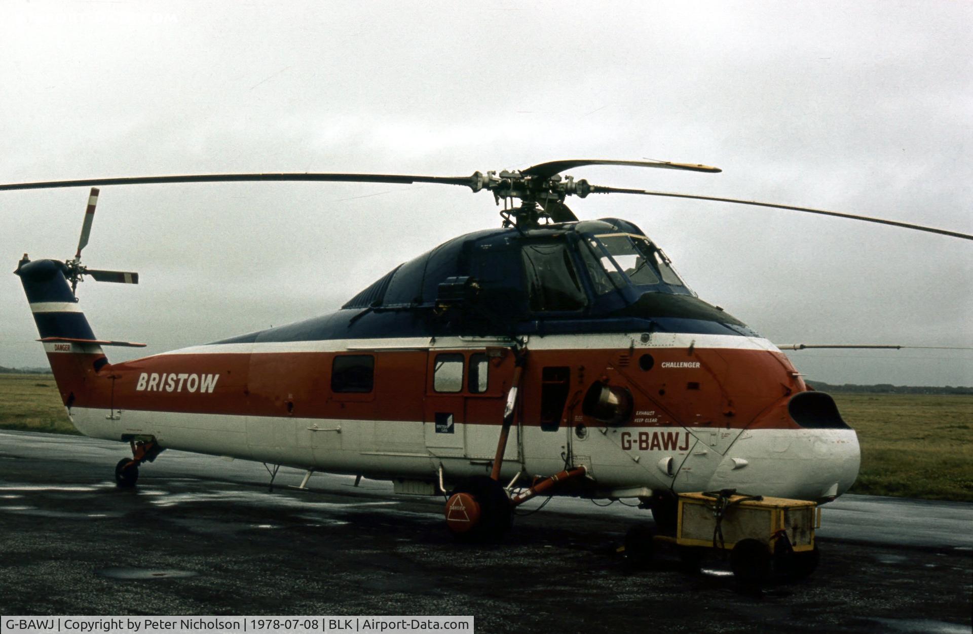 G-BAWJ, 1966 Westland Wessex 60 Series 1 C/N WA563, Wessex 60 of Bristow Helicopters was present at the 1978 Blackpool Airshow.