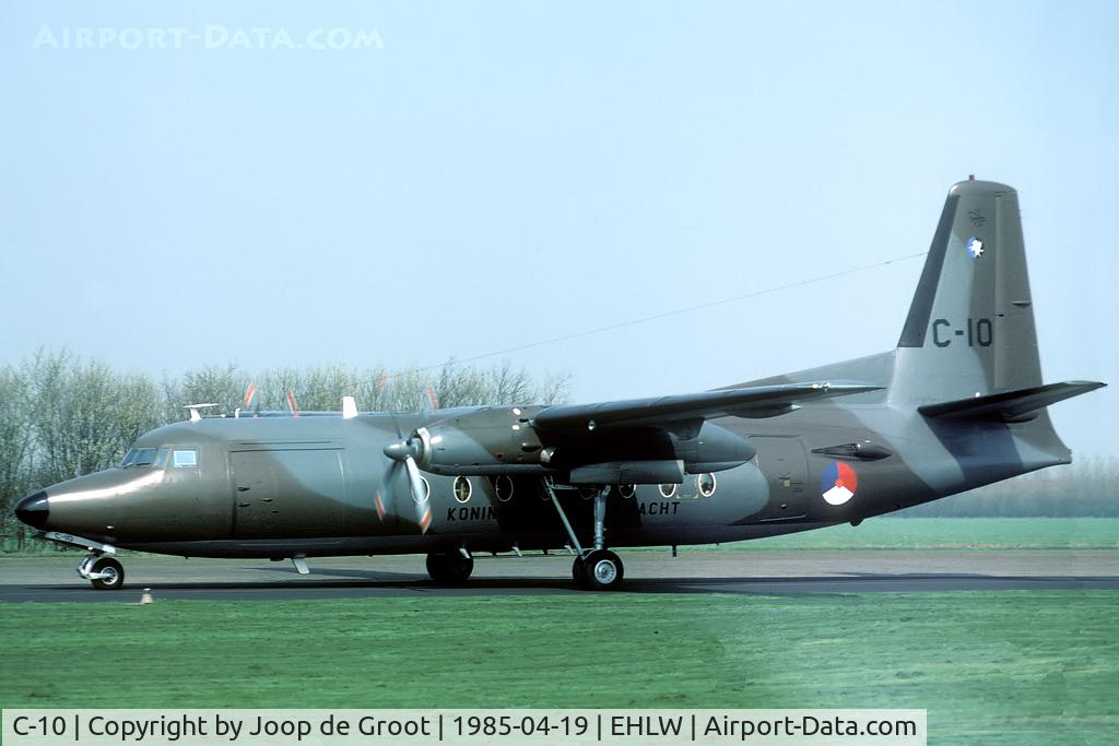 C-10, 1960 Fokker F-27-300M Troopship C/N 10160, One of the many Friendship that were visiting Leeuwarden over the years. Once common, now rare.