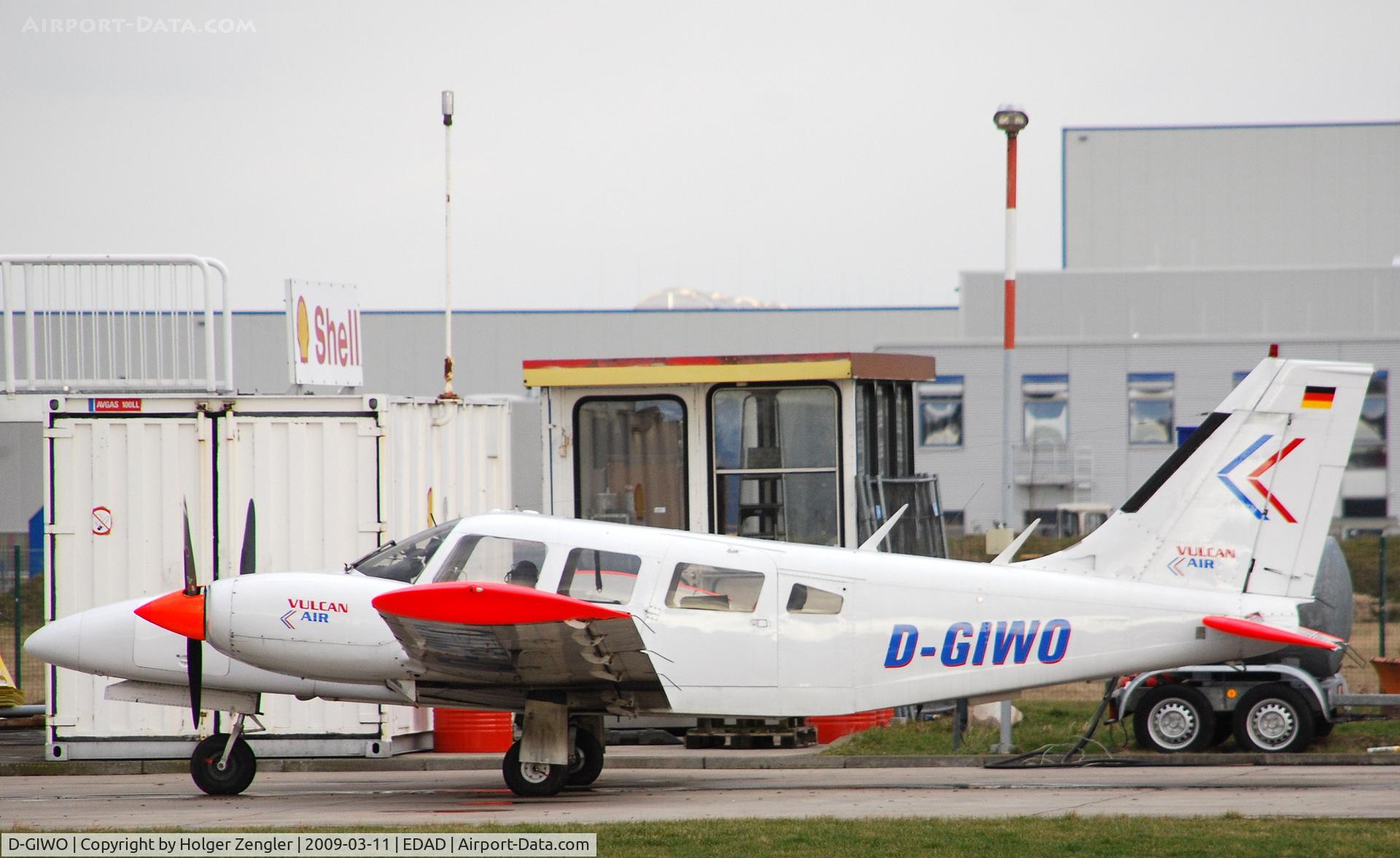 D-GIWO, 1976 Piper PA-34-200T Seneca II C/N 34-7670076, ex N4579X at Dessau Airfield