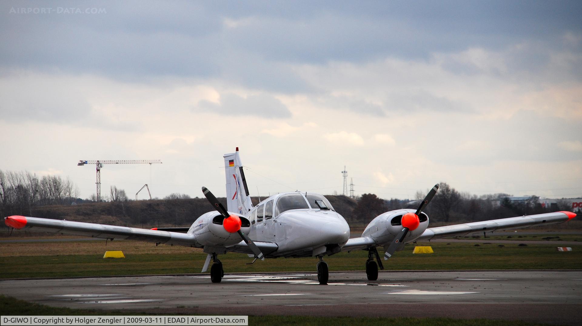 D-GIWO, 1976 Piper PA-34-200T Seneca II C/N 34-7670076, ex N4579X at Dessau Airfield