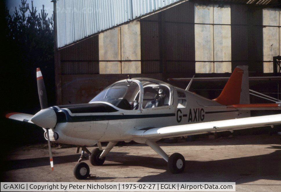 G-AXIG, 1971 Scottish Aviation Bulldog Series 100 Model 104 C/N BH120/002, Completely different colour scheme from 1972
