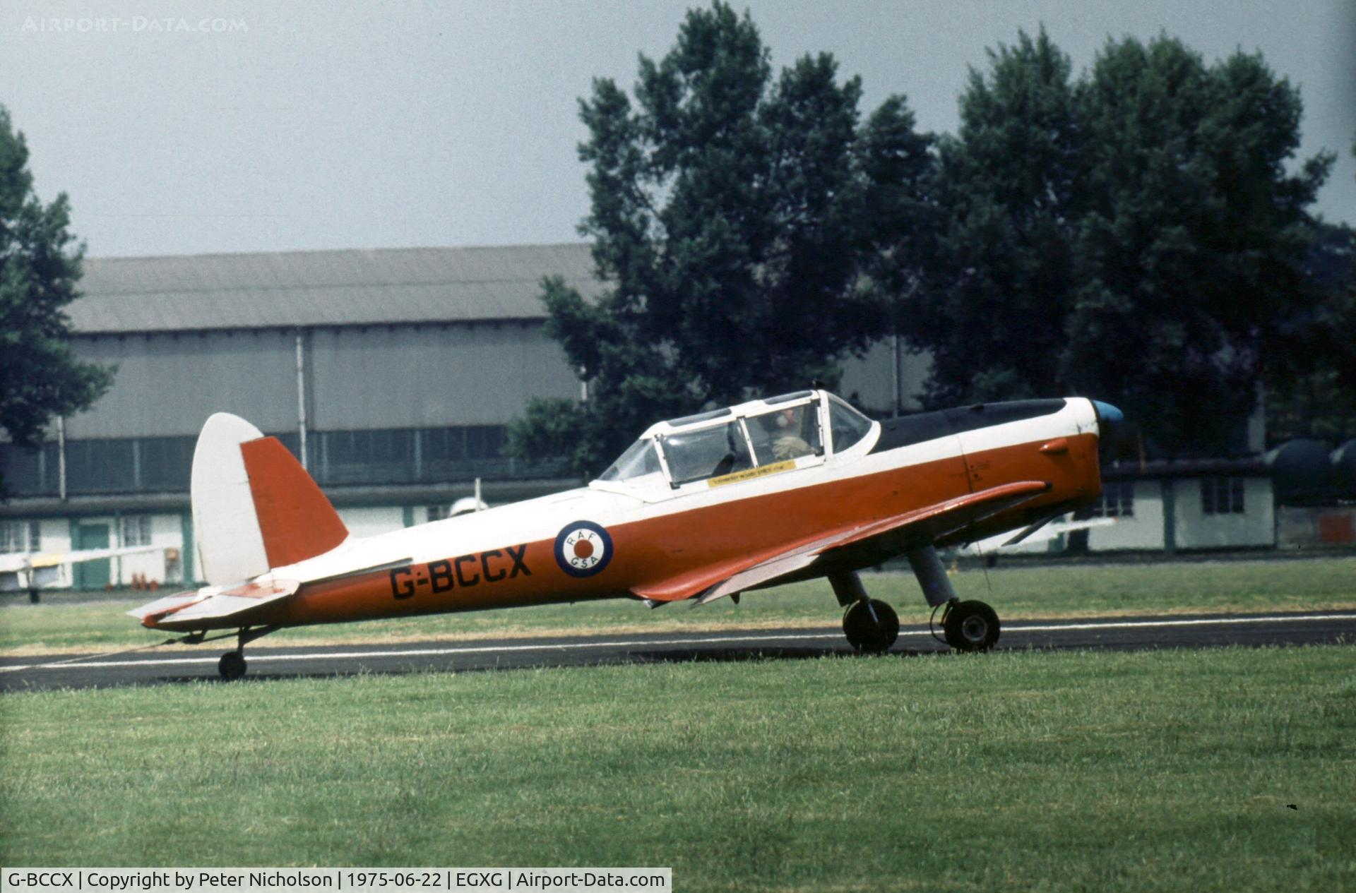 G-BCCX, 1952 De Havilland DHC-1 Chipmunk 22 (Lycoming) C/N C1/0531, Chipmunk 22 flew at the 1975 Church Fenton Airshow.