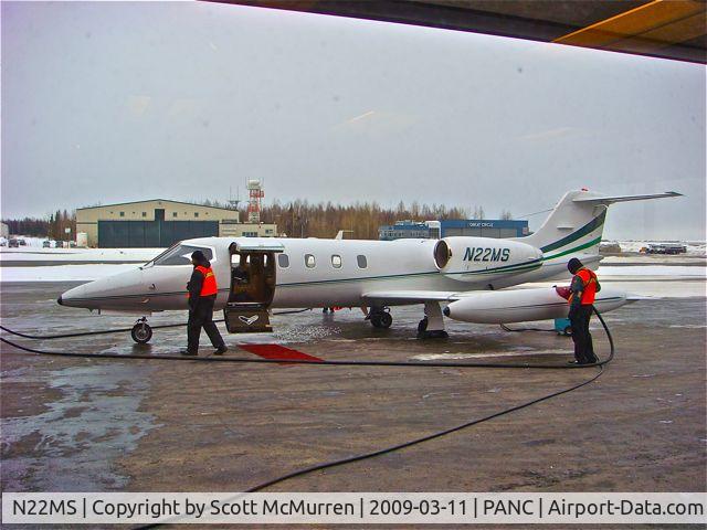 N22MS, 1978 Gates Learjet 35A C/N 209, Gassing up prior to return flight ANC-MMV