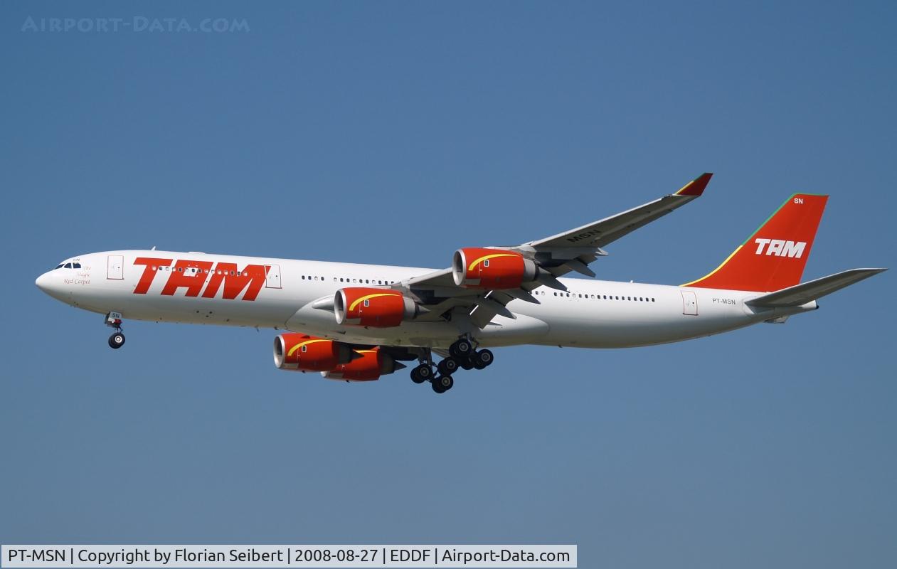 PT-MSN, 2003 Airbus A340-541 C/N 445, Ex Air Canada Aircraft