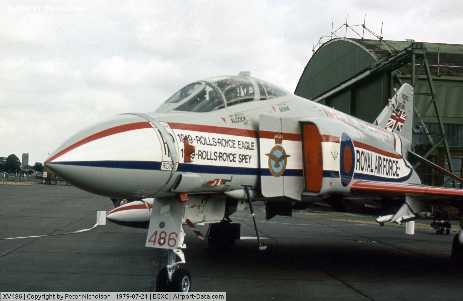 XV486, 1969 McDonnell Douglas Phantom FGR2 C/N 3382, Phantom FGR.2 of 226 Operational Conversion Unit in the colour scheme for the Alcock & Brown Atlantic flight and Rolls-Royce 60th anniversary.