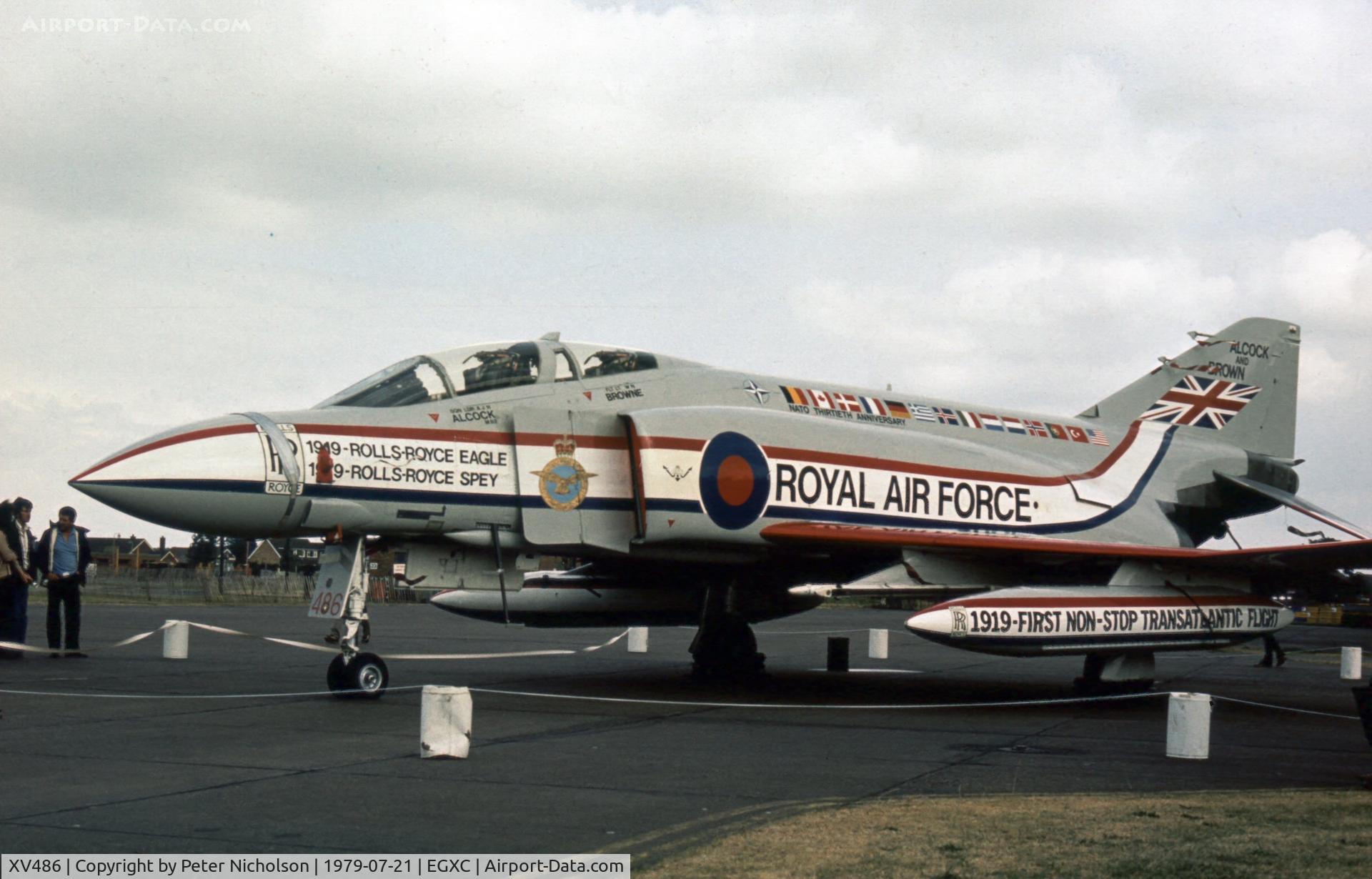 XV486, 1969 McDonnell Douglas Phantom FGR2 C/N 3382, Another view of the 60th anniversary markings on this Phantom FGR.2 of 226 OCU at the 1979 Coningsby Open Day.