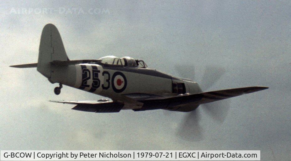 G-BCOW, 1949 Hawker Sea Fury T.20 C/N ES.3615, Sea Fury TT.20 flew at the 1979 Coningsby Open Day.