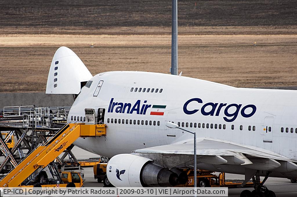 EP-ICD, 1988 Boeing 747-21AC C/N 24134, Originally del to Martinair this plane was converted to freighter and is now used by Iran Air Cargo