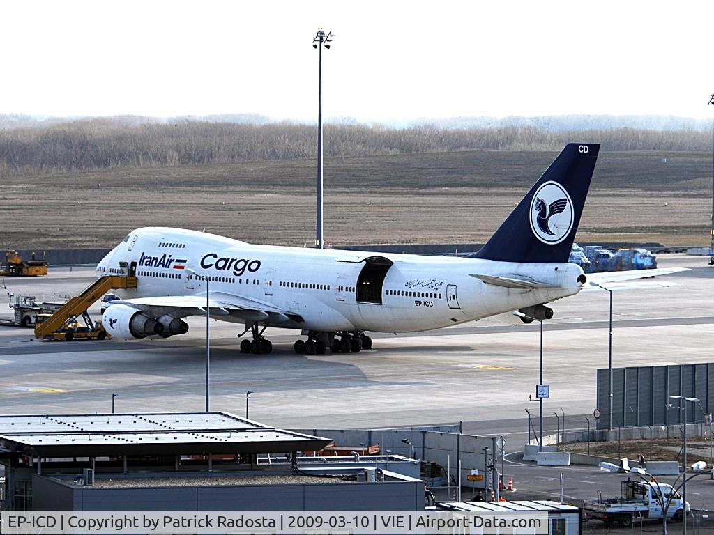 EP-ICD, 1988 Boeing 747-21AC C/N 24134, Originally del to Martinair this plane was converted to freighter and is now used by Iran Air Cargo
