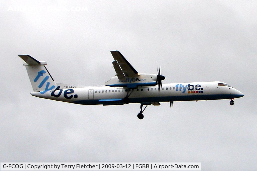 G-ECOG, 2008 De Havilland Canada DHC-8-402Q Dash 8 C/N 4220, FlyBE Dash8 at BHX