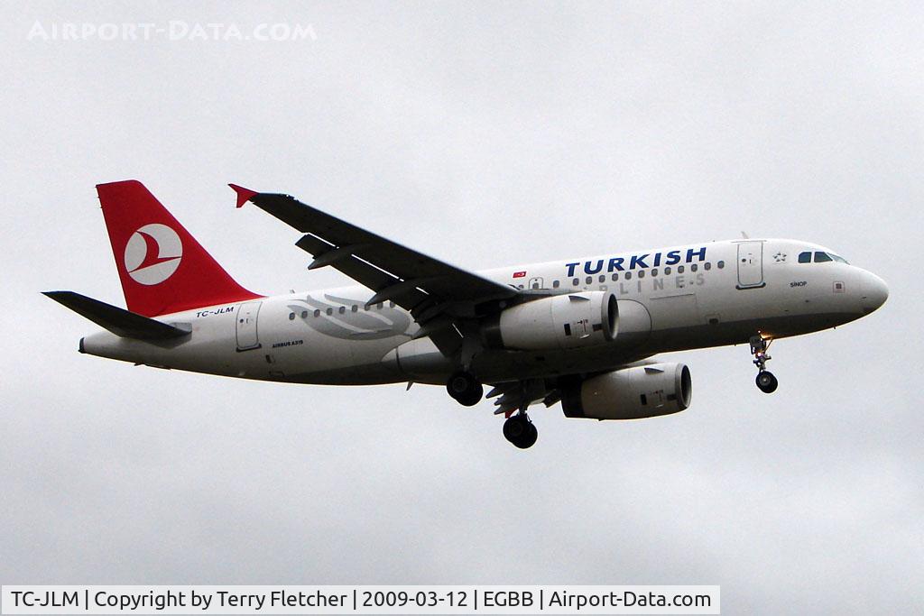 TC-JLM, 2006 Airbus A319-132 C/N 2738, Turkish Airlines A319 into BHX