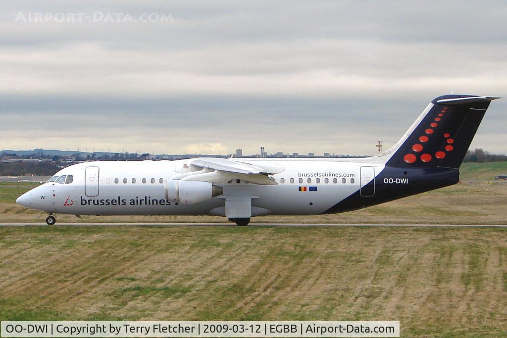 OO-DWI, 1999 British Aerospace Avro 146-RJ100 C/N E3342, Brussels Airlines Avro 146 at BHX