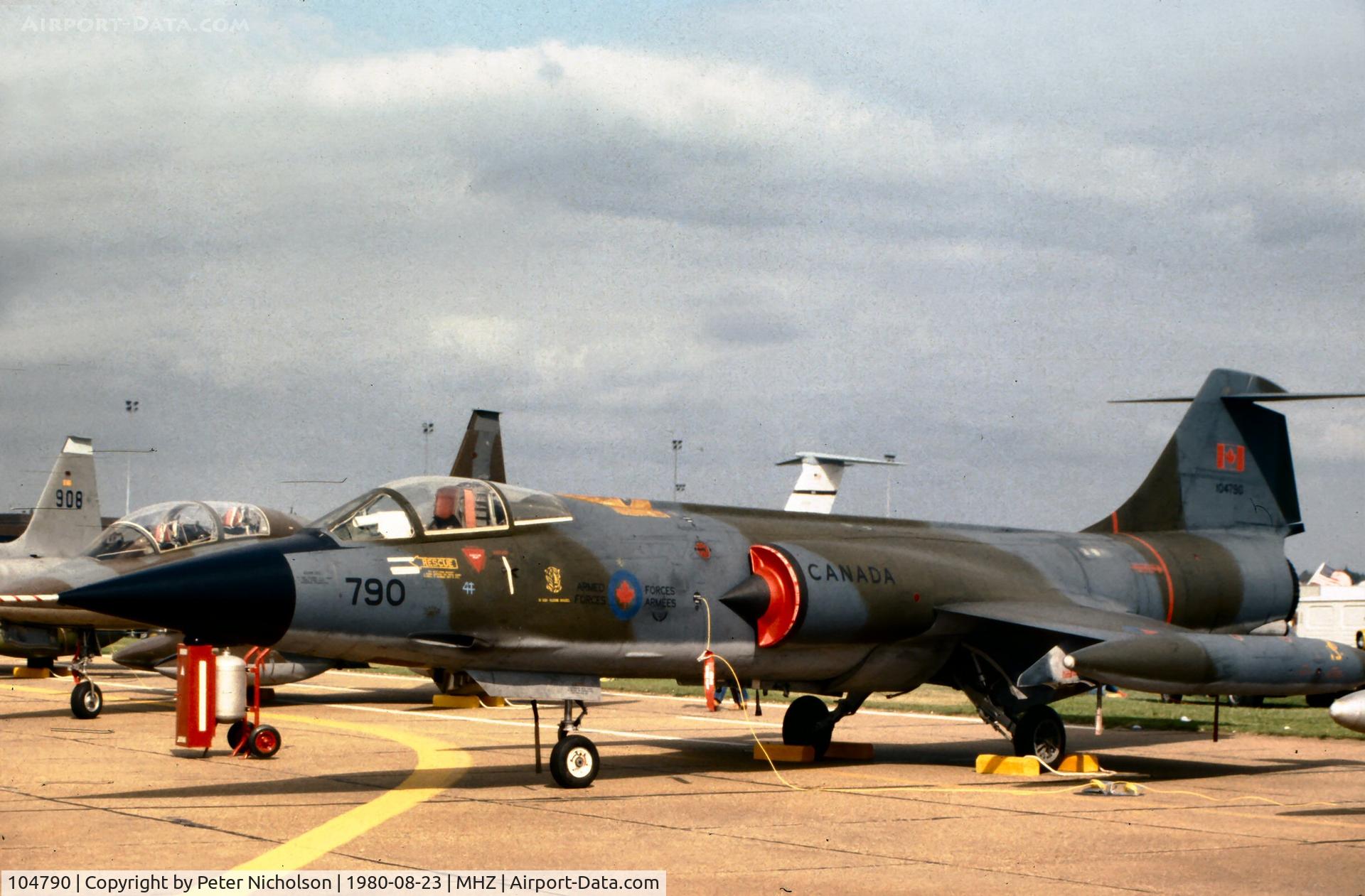 104790, Canadair CF-104 Starfighter C/N 683A-1090, Starfighter of 1 Canadian Air Group at the 1980 Mildenhall Air Fete.