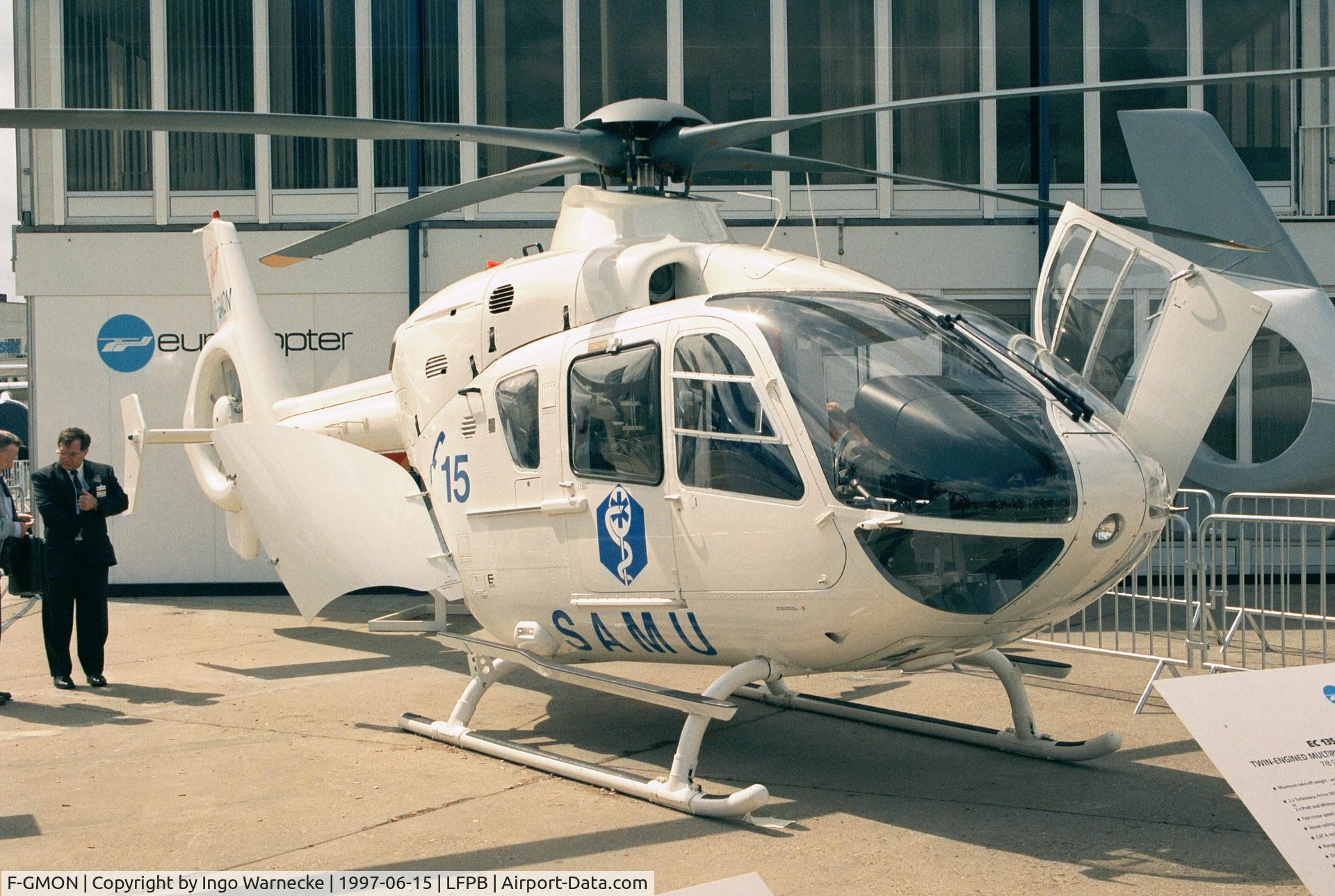 F-GMON, 1997 Eurocopter EC-135T-1 C/N 0024, Eurocopter EC135T-1 of SAMU (EMS) at Aerosalon Paris 1997