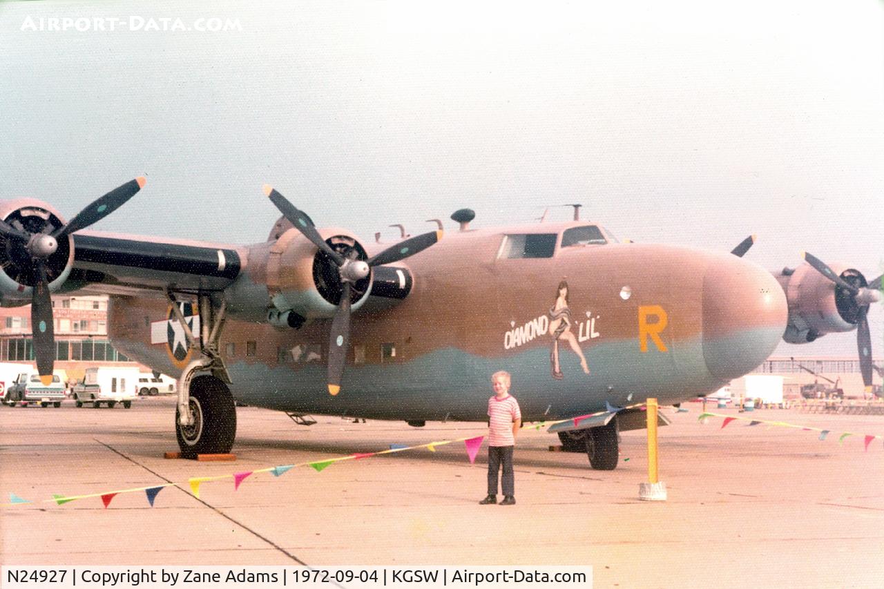 N24927, 1940 Consolidated Vultee RLB30 (B-24) C/N 18, At Great Southwest Airport, Fort Worth, TX - CAF Airshow - That's me! (Photo taken by my father Charles W. Adams