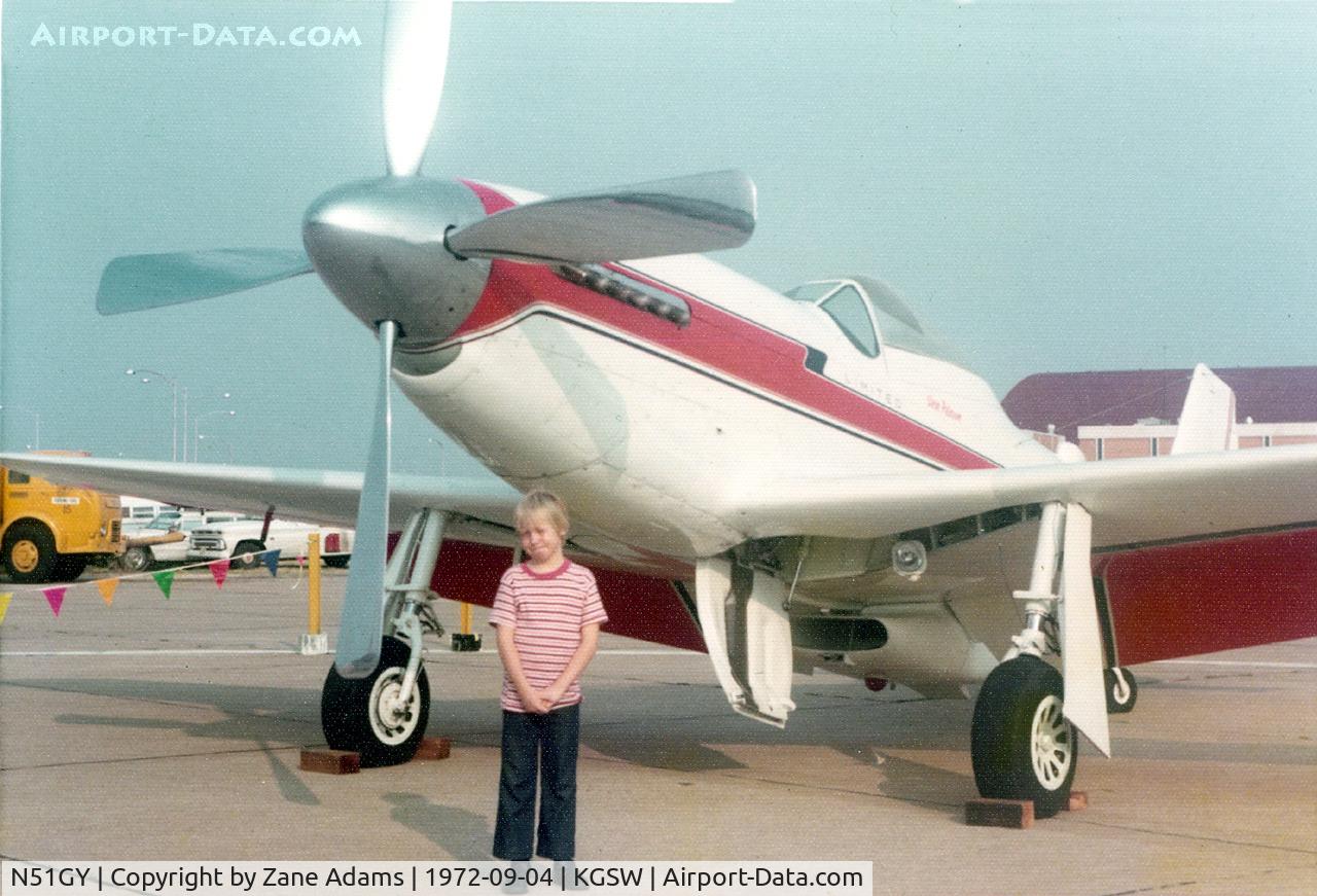N51GY, 1946 North American F-51 C/N 44-73142, At Great Southwest Airport, Fort Worth, TX - CAF Airshow - That's me! (Photo taken by my father Charles W. Adams