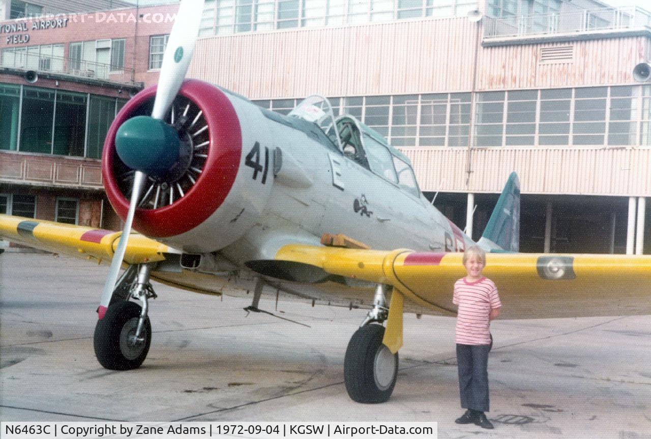 N6463C, North American SNJ-7 C/N 88-13586, At Great Southwest Airport, Fort Worth, TX - CAF Airshow - That's me! (Photo taken by my father Charles W. Adams