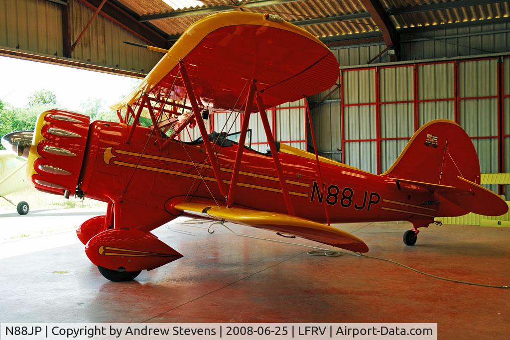 N88JP, 1995 Classic Aircraft Corp WACO YMF C/N F5C-063, Sat in a Hanger, awaiting its next flight