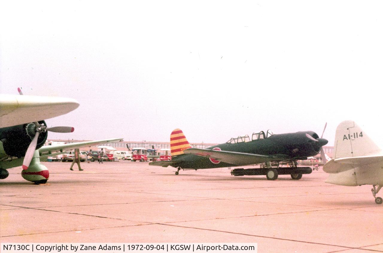 N7130C, 1944 North American SNJ-5 Texan C/N 90712, Tora Tora Tora Replica Kate - At Great Southwest Airport, Fort Worth, TX - CAF Airshow - That's me! (Photo taken by my father Charles W. Adams