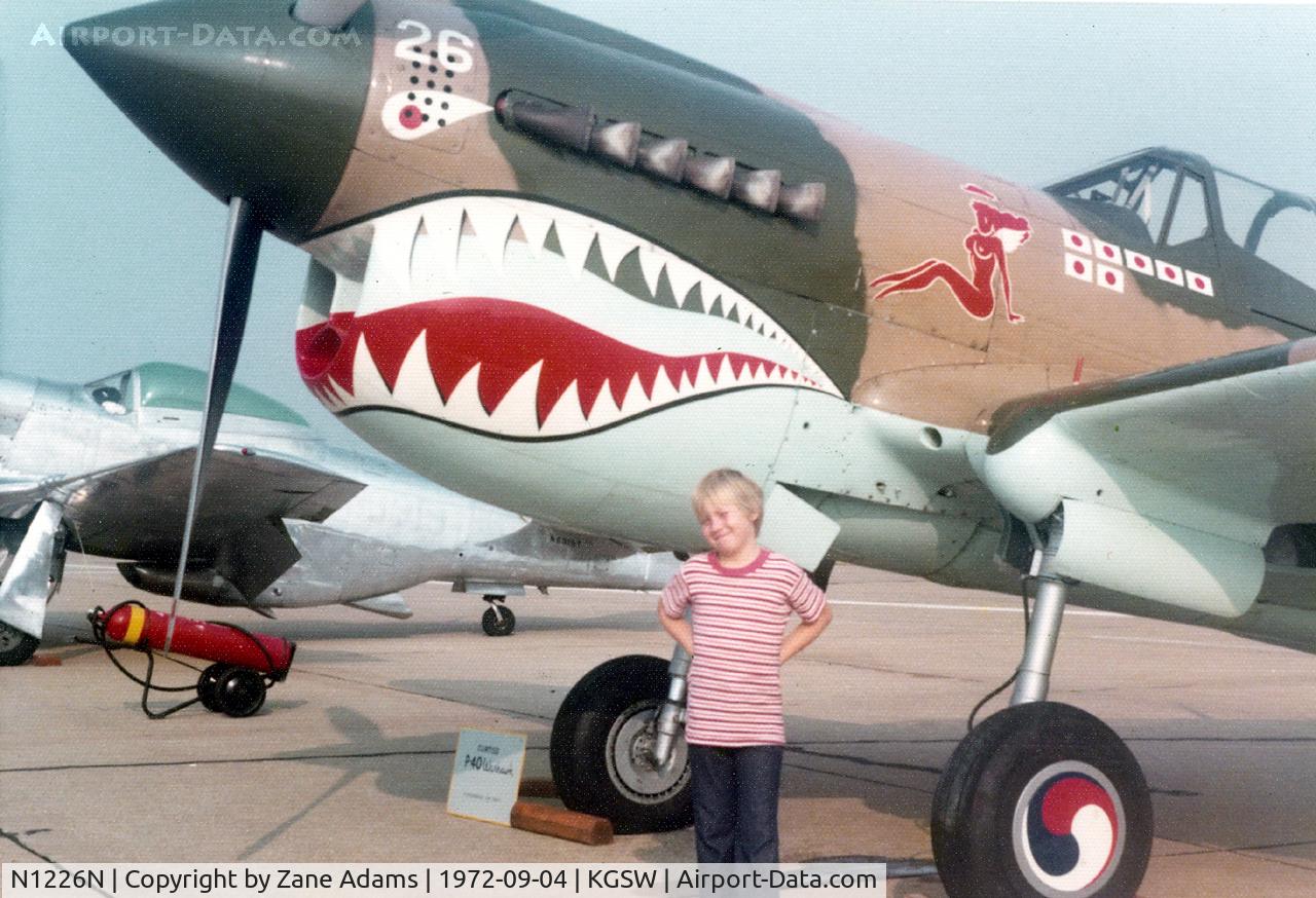 N1226N, Curtiss P-40N Warhawk C/N 29629, At Great Southwest Airport, Fort Worth, TX - CAF Airshow - That's me! (Photo taken by my father Charles W. Adams