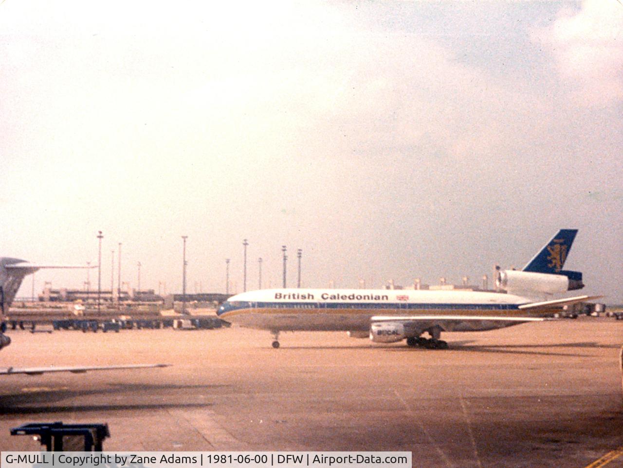G-MULL, 1979 McDonnell Douglas DC-10-30F C/N 47888, British Caldonian DC-10 at DFW - this aircraft would take us to London on my high school trip to Europe