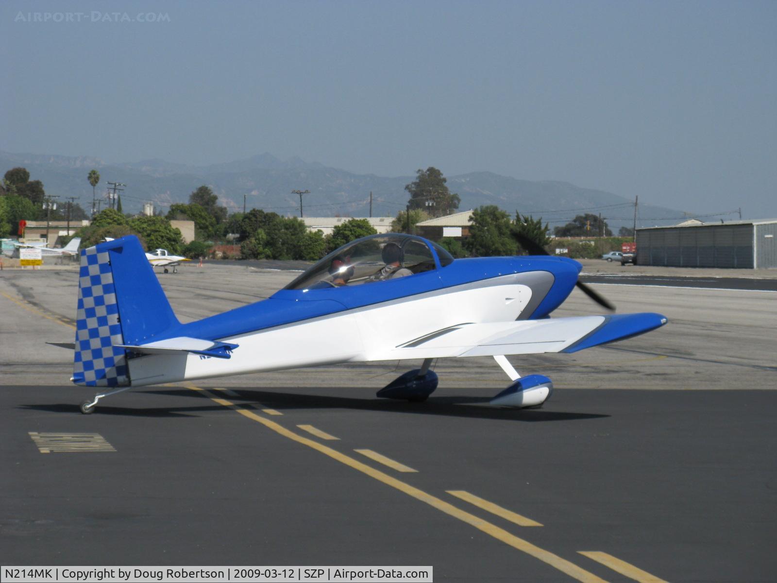N214MK, 2007 Vans RV-8 C/N 81855, 2007 Margheritis VAN's RV-8, Lycoming O-360-B1A 180 Hp, now painted with great color scheme, taxi to Rwy 22