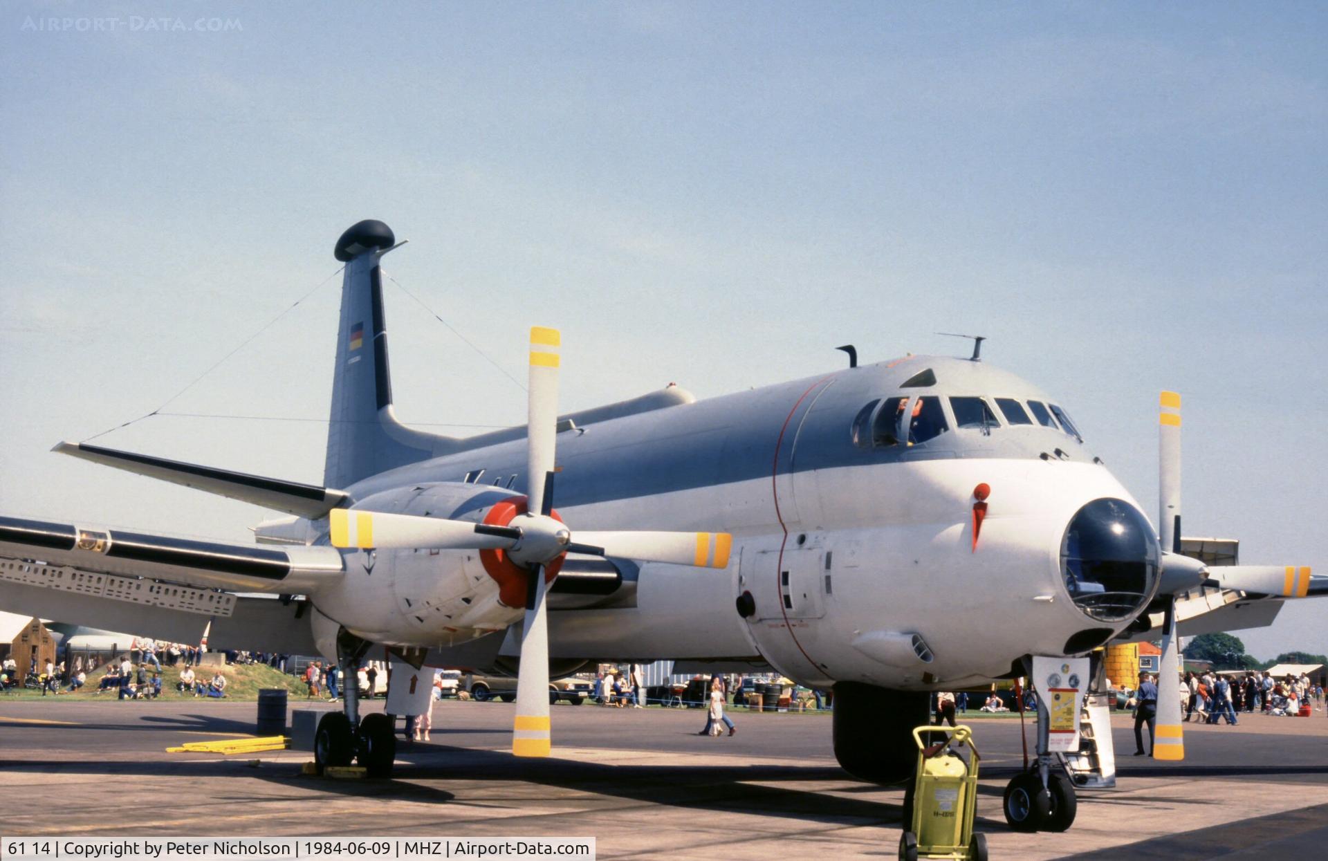 61 14, Breguet 1150 Atlantic C/N 28, Atlantic 61+14 of MFG-3 German Navy in the static park of the 1984 Mildenhall Air Fete.