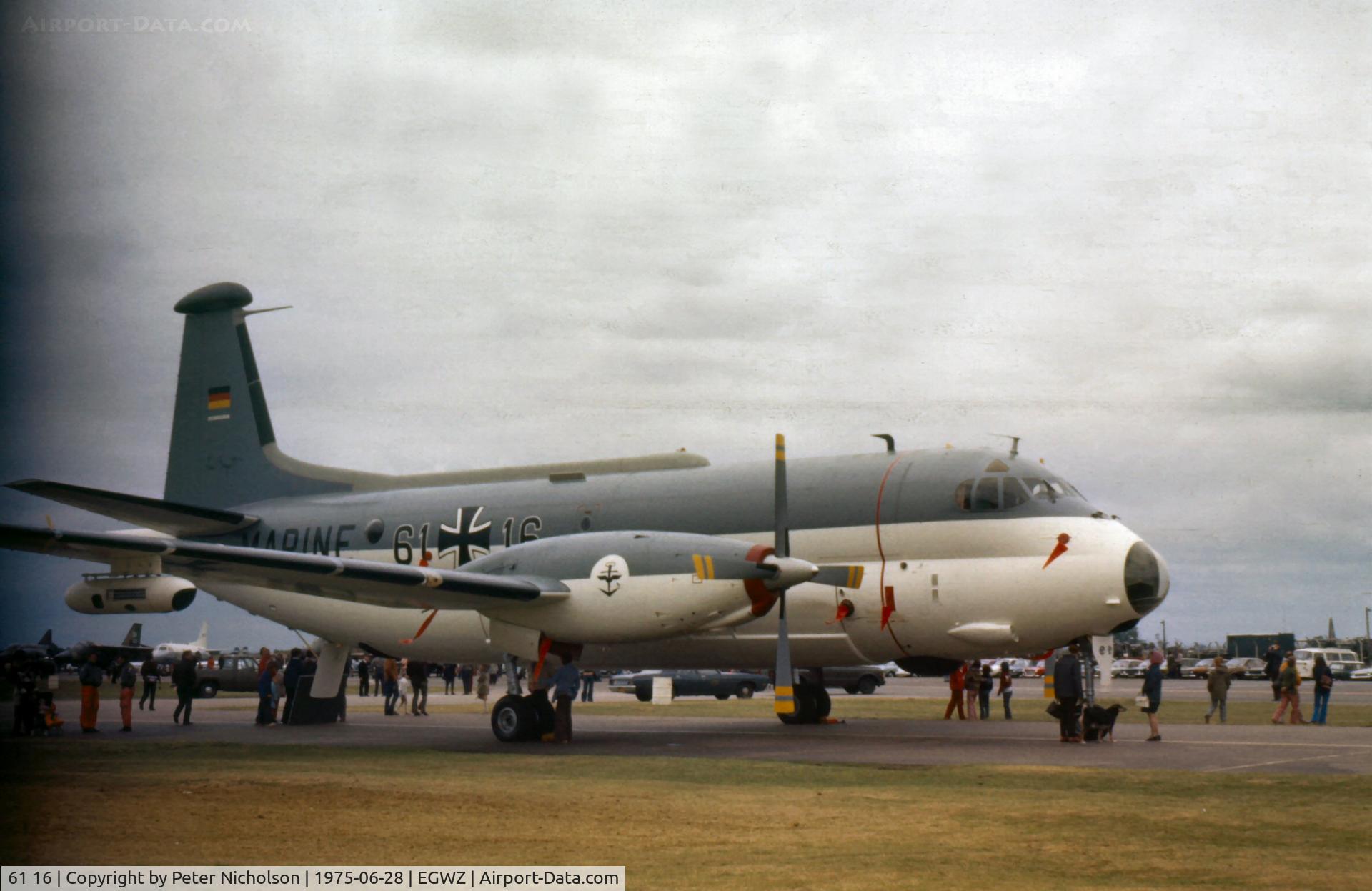 61 16, Breguet 1150 Atlantic C/N 32, Atlantic 61+16 of MFG-3 German Navy at the 1975 Alconbury Open Day.