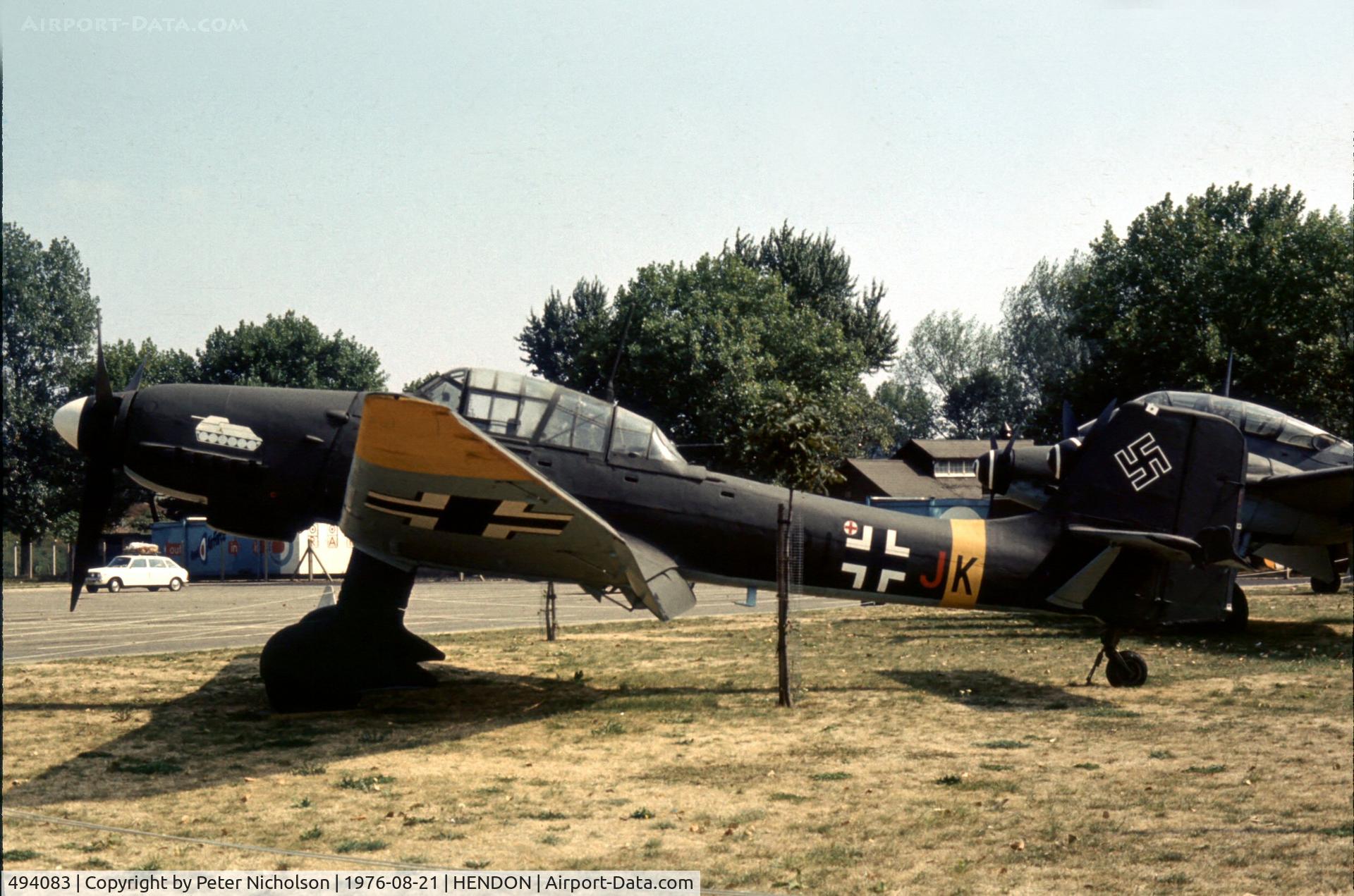 494083, 1941 Junkers Ju-87D Stuka C/N Not found 494083, The RAF Museum displayed their Stuka in the 