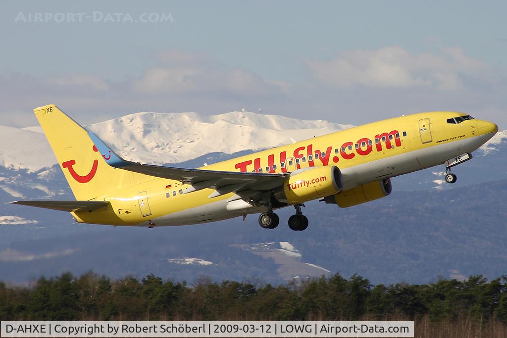 D-AHXE, 2007 Boeing 737-7K5 C/N 35135, With yellow and blue winglets