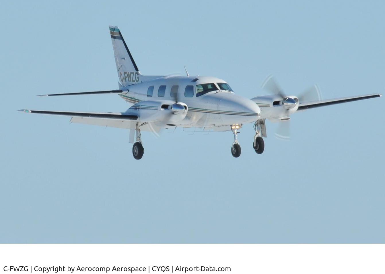 C-FWZG, 1976 Piper PA-31P Navajo Navajo C/N 31P-7630019, Arrival CYQS