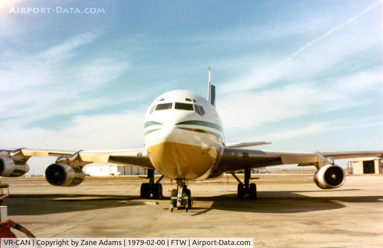 VR-CAN, 1961 Boeing 707-138B C/N 18067, At Meacham Field - this aircraft was originally sold to Quantas as VH-EBH - VIP Conversion in 1978 - reportedly used by the Shah of Iran after he was deposed.