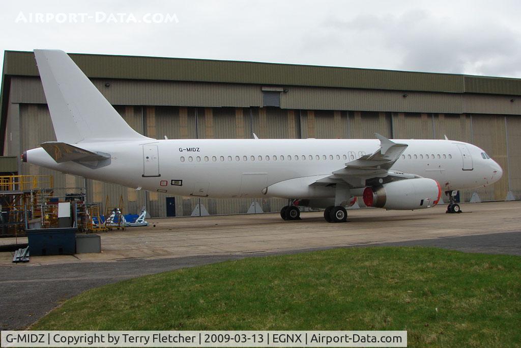 G-MIDZ, 1999 Airbus A320-232 C/N 934, ex BMI A320 now wearing an all white colour scheme