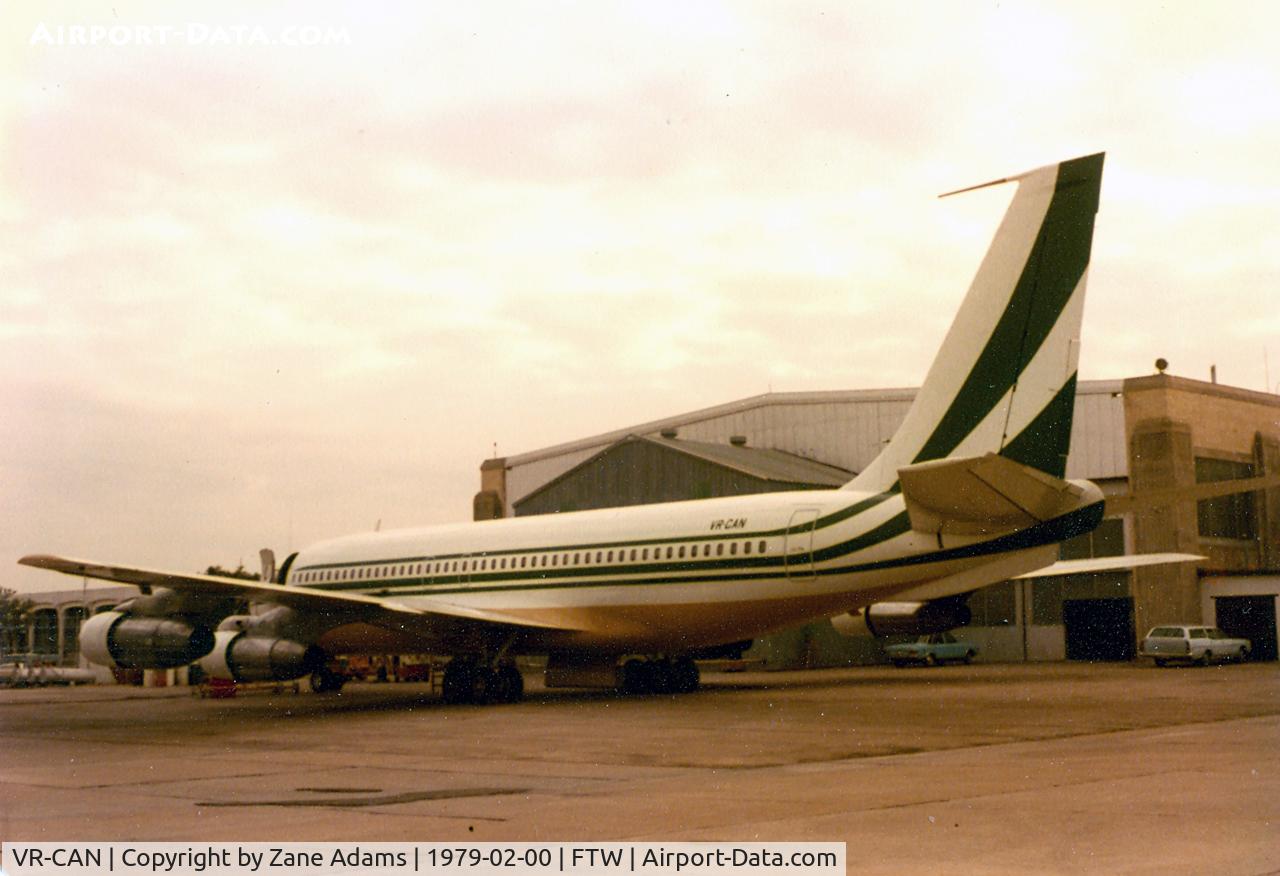 VR-CAN, 1961 Boeing 707-138B C/N 18067, At Meacham Field - this aircraft was originally sold to Quantas as VH-EBH - VIP Conversion in 1978 - reportedly used by the Shah of Iran after he was deposed.