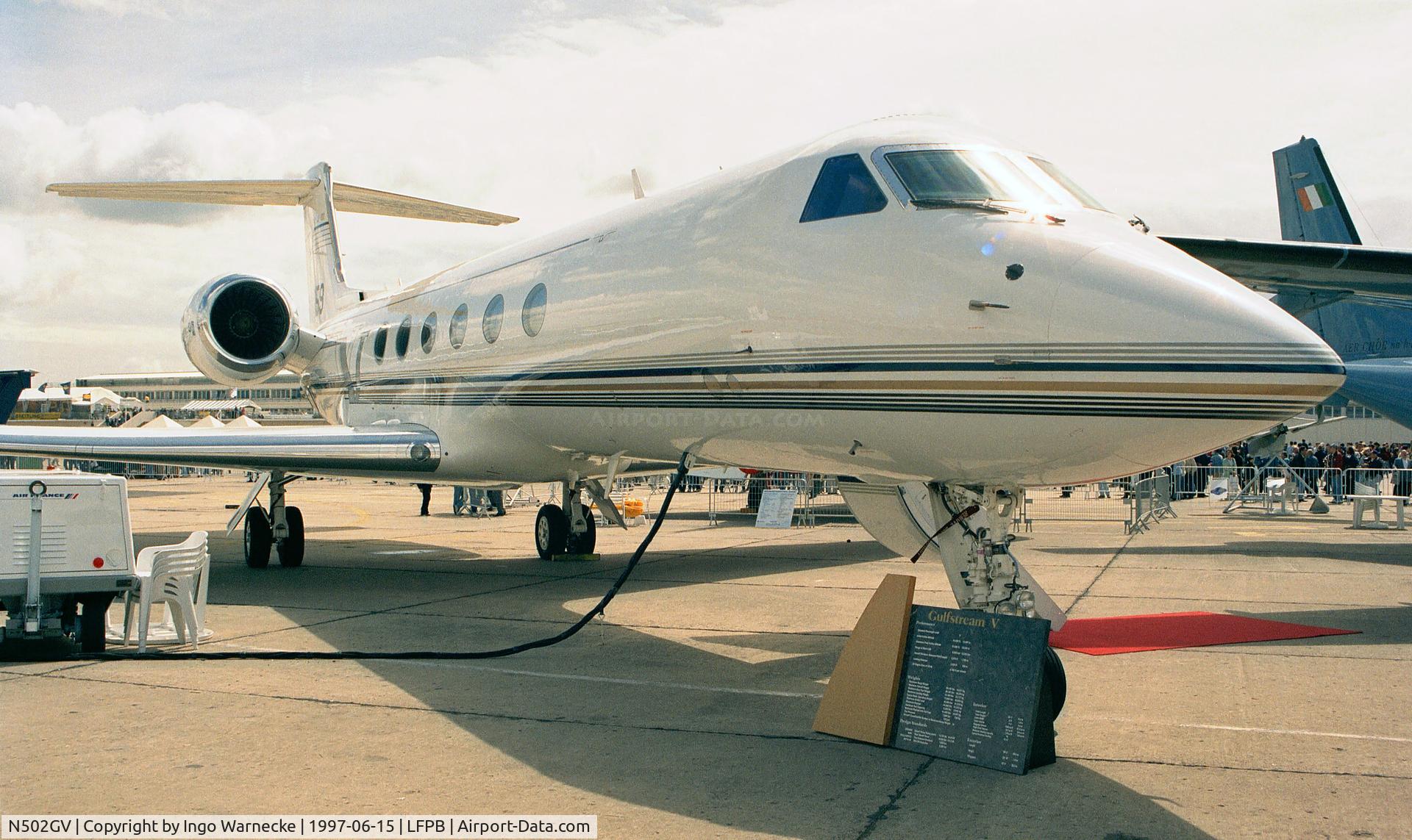 N502GV, Gulfstream Aerospace G-1159 D Gulfstream V C/N 502, Gulfstream G-1159 Gulfstream V at the Aerosalon Paris 1997