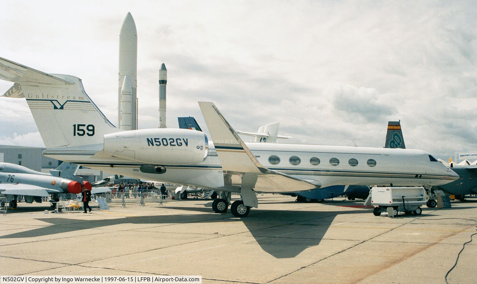 N502GV, Gulfstream Aerospace G-1159 D Gulfstream V C/N 502, Gulfstream G-1159 Gulfstream V at the Aerosalon Paris 1997