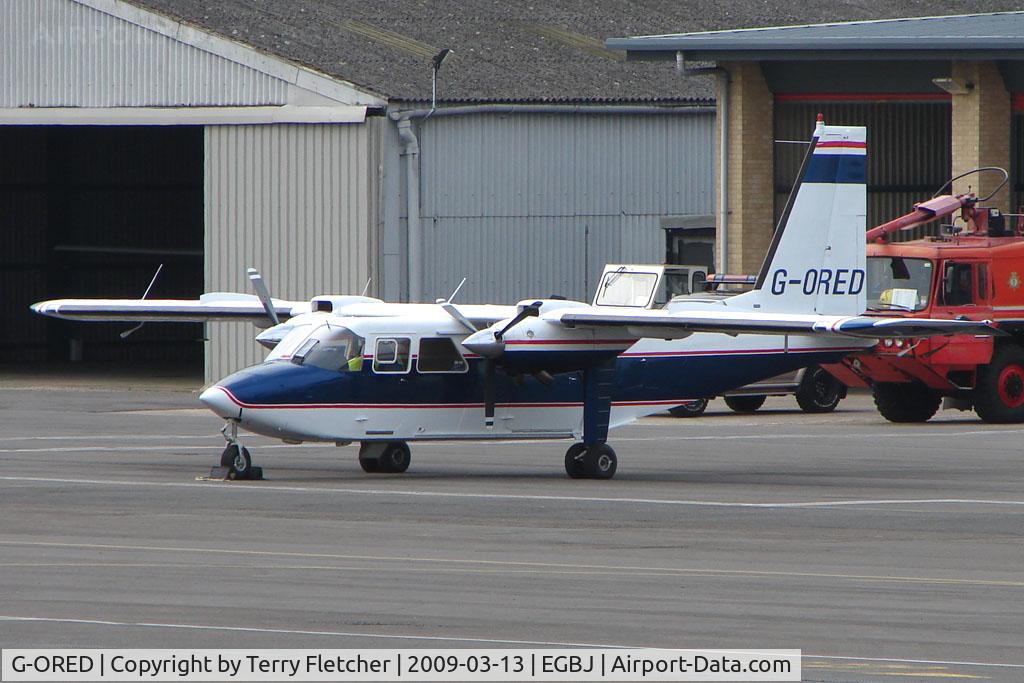 G-ORED, 1982 Britten-Norman BN-2T Islander C/N 2142, BN2T Islander at Staverton