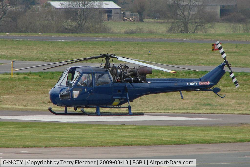 G-NOTY, 1966 Westland Scout AH.1 C/N F9630, Westland Scout at Staverton