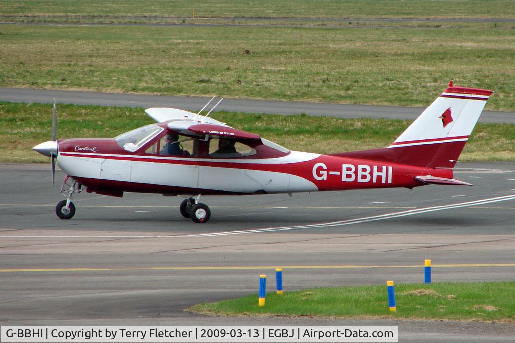 G-BBHI, 1972 Cessna 177RG Cardinal C/N 177RG0225, Cessna 177RG at Staverton