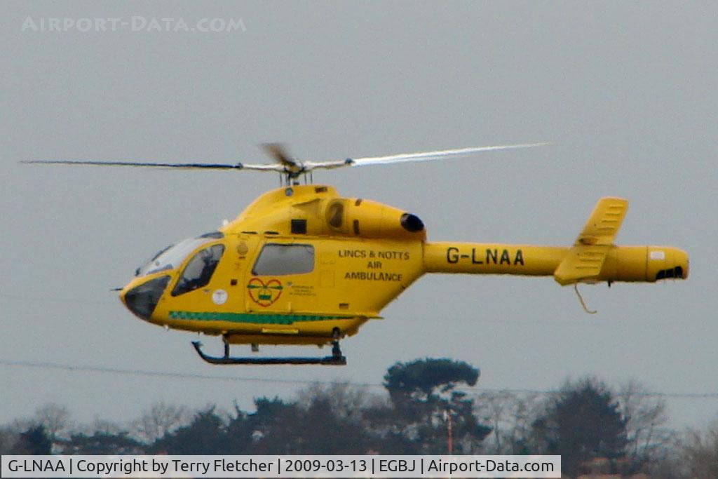 G-LNAA, 2000 McDonnell Douglas MD-900 Explorer C/N 900-00074, Lincolnshire and Nottinghamshire's MD900 Air Ambulance at Staverton