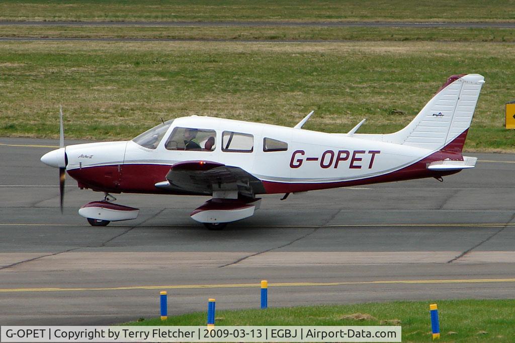 G-OPET, 1975 Piper PA-28-181 Cherokee Archer II C/N 28-7690067, Piper PA-28-181