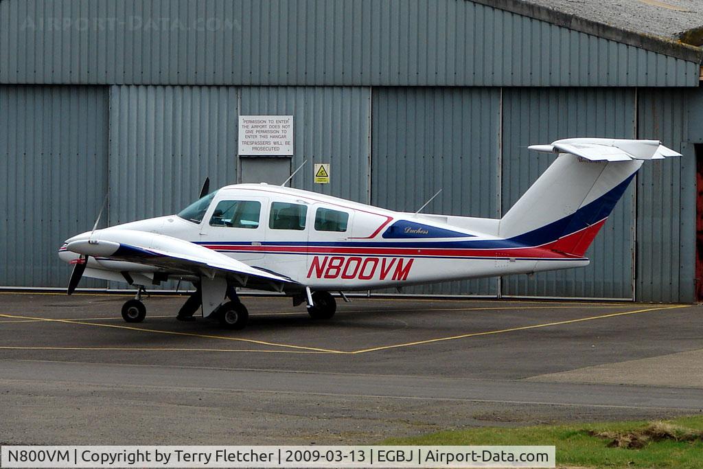 N800VM, 1980 Beech 76 Duchess C/N ME-318, Beech 76 Duchess at Staverton