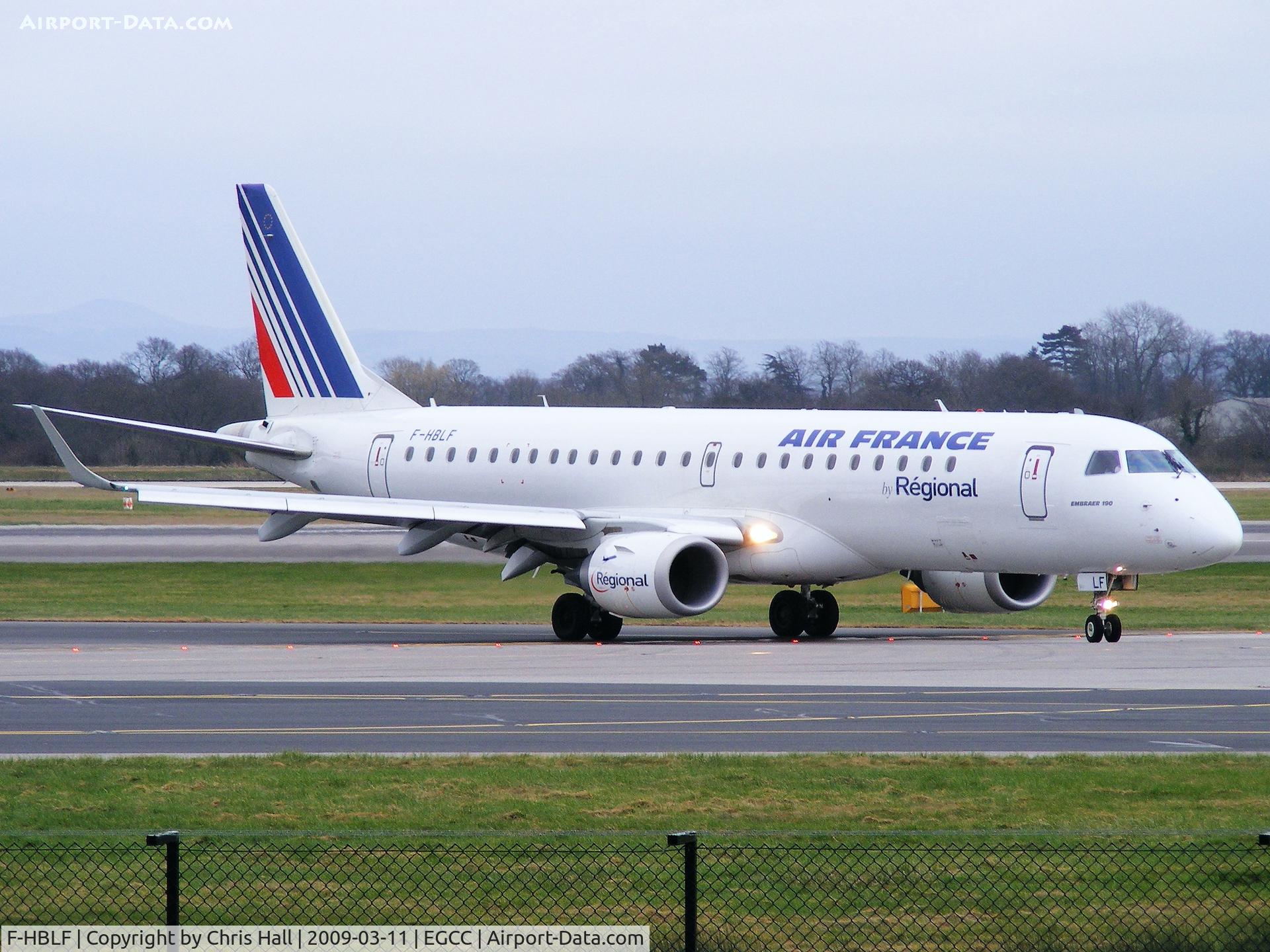 F-HBLF, 2008 Embraer 190AR (ERJ-190-100IGW) C/N 19000158, Air France operated by Regional