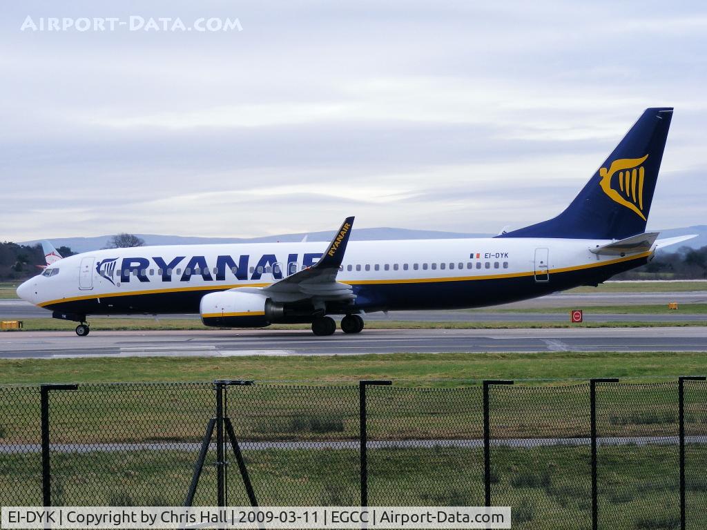 EI-DYK, 2008 Boeing 737-8AS C/N 36573, Ryanair