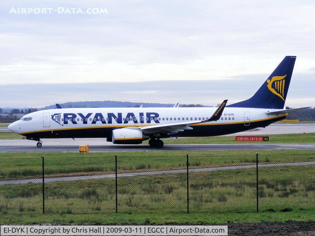 EI-DYK, 2008 Boeing 737-8AS C/N 36573, Ryanair