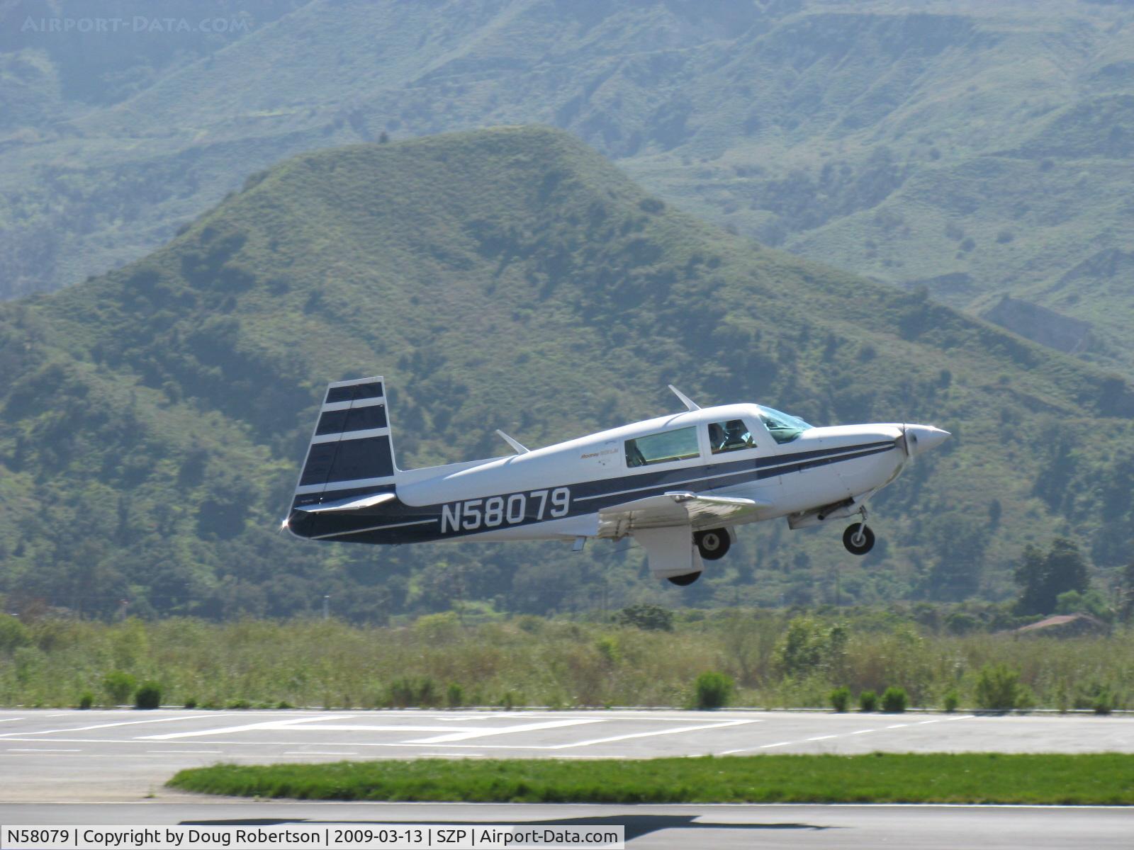 N58079, Mooney M20J 201 C/N 24-1638, 1987 Mooney M20J 201LM, Lycoming IO-360 200 Hp, takeoff climb Rwy 22