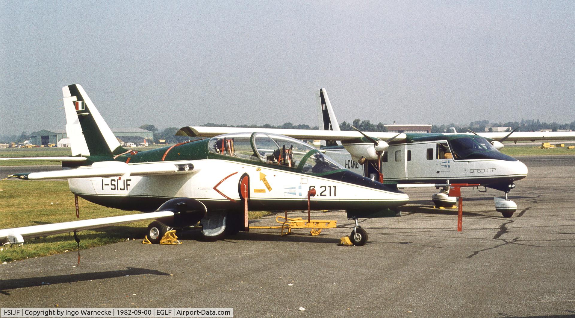 I-SIJF, 1981 SIAI-Marchetti S-211 C/N 01/002, SIAI-Marchetti S.211 at Farnborough International 1982