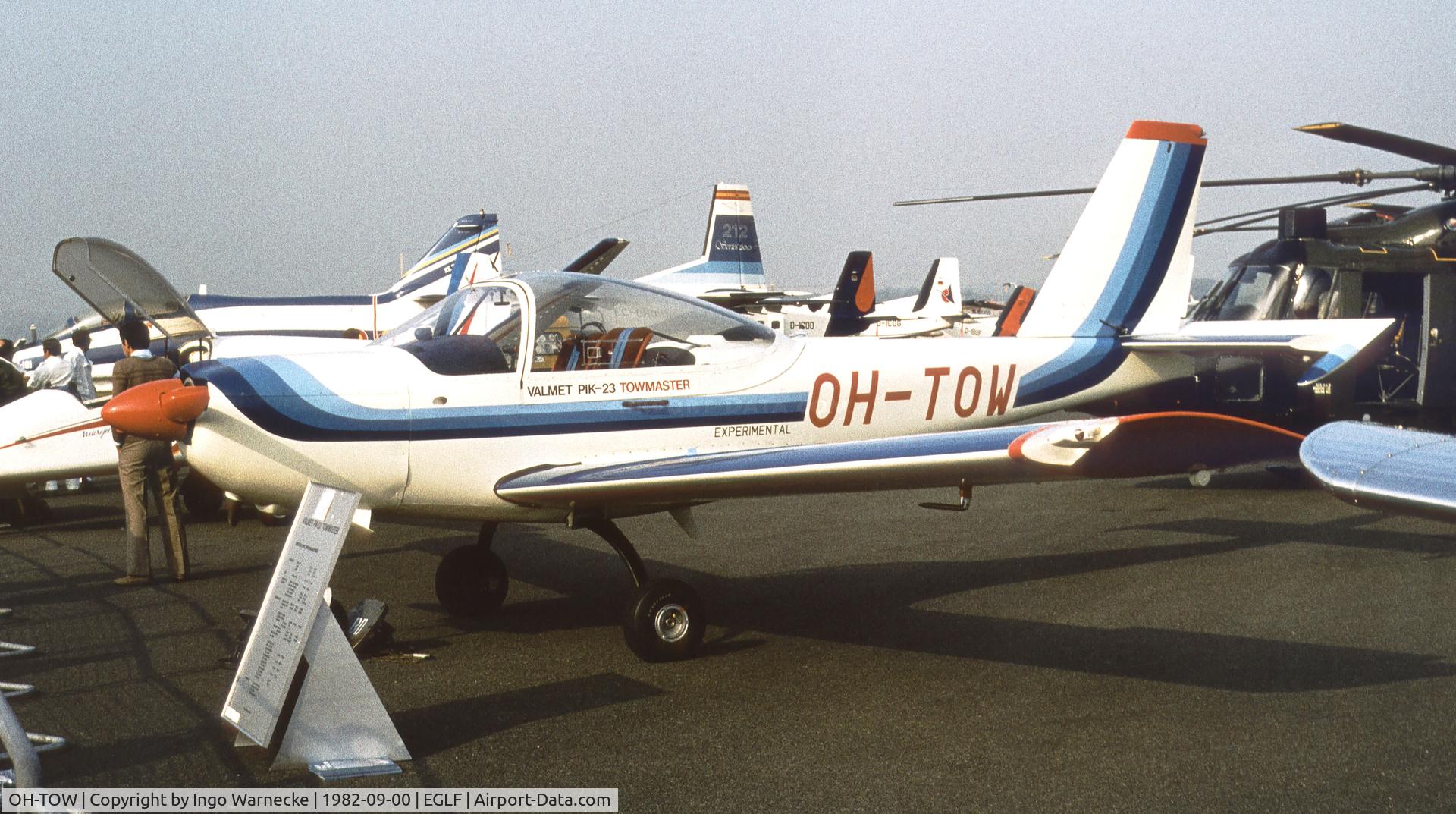 OH-TOW, 1982 Valmet PIK-23 C/N 001, Valmet PIK-23 Towmaster at Farnborough International 1982