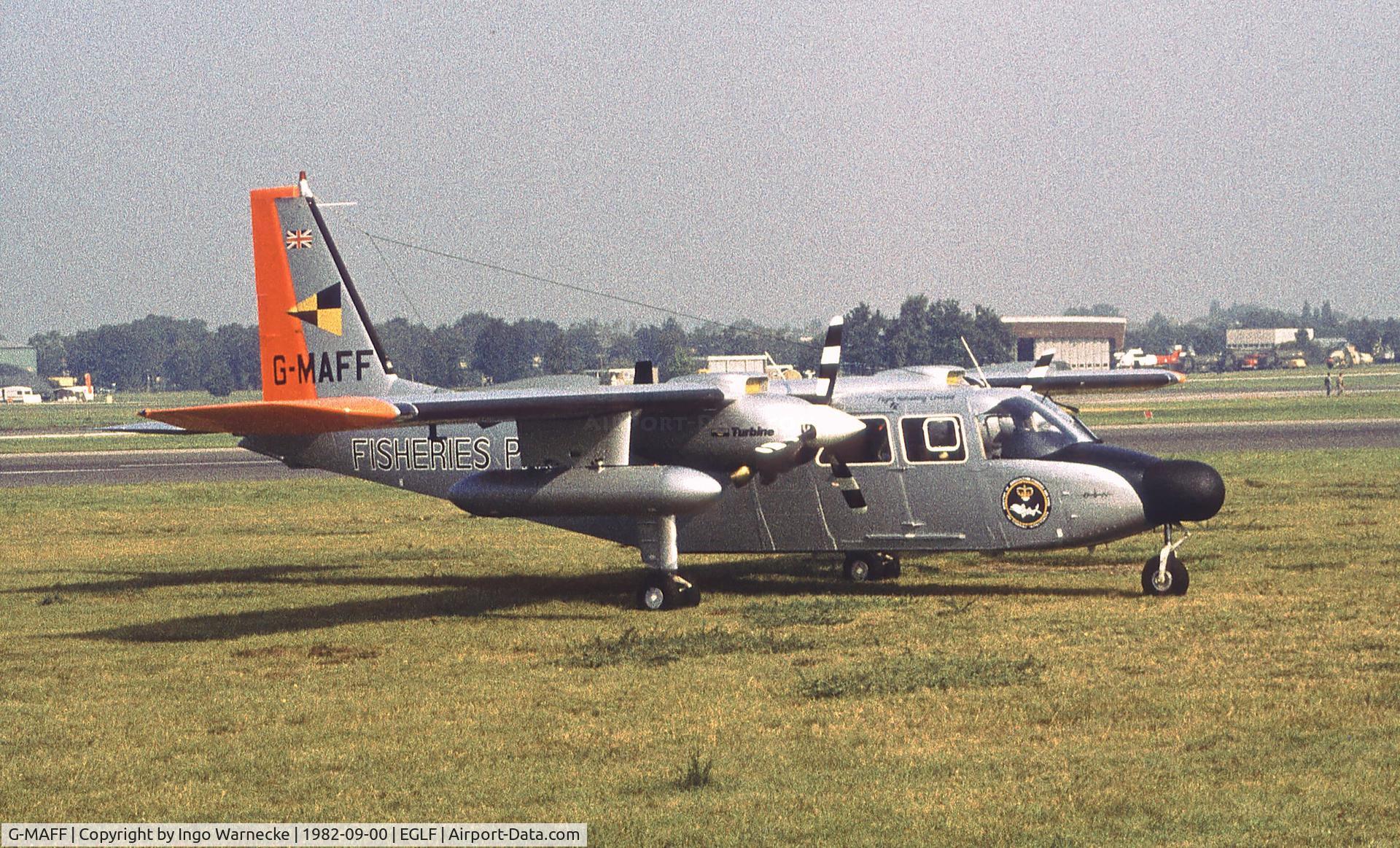 G-MAFF, 1981 Pilatus Britten-Norman BN-2T Turbine Islander C/N 2119, Britten-Norman BN-2T Islander at Farnborough International 1982