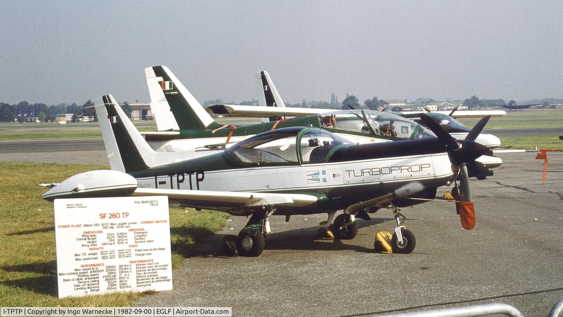 I-TPTP, 1981 SIAI-Marchetti SF-260TP C/N 304/60-001, SIAI-Marchetti SF.260TP at Farnborough International 1982